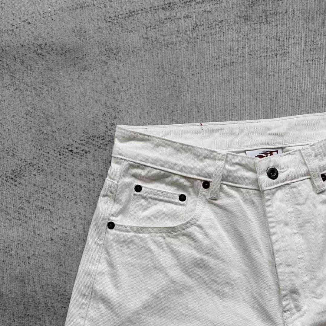 Firemade Fyredwrld Cream Selvedge Denim Jeans - Image 11