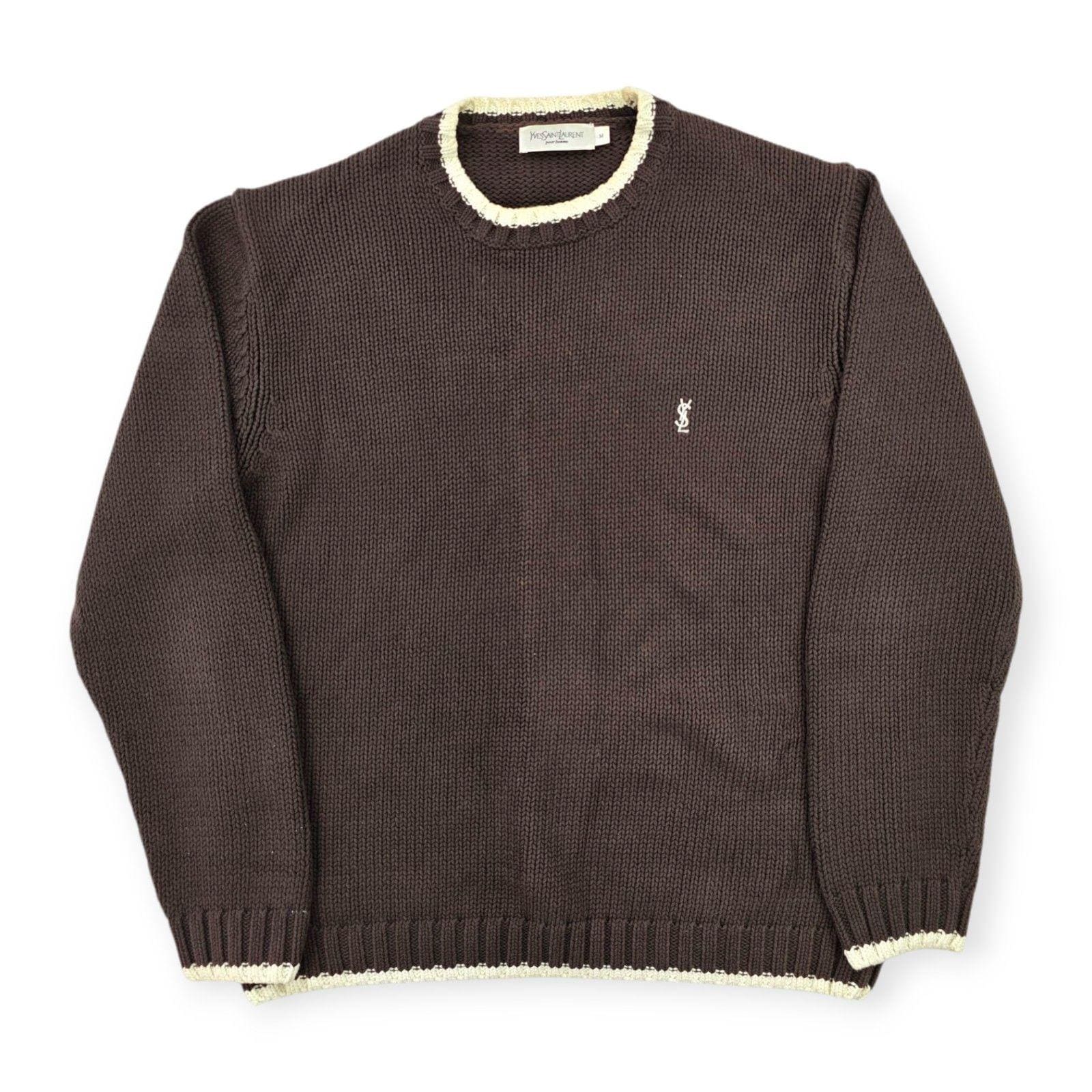 Saint Laurent YSL Vintage Knit (Brown) - Image 2