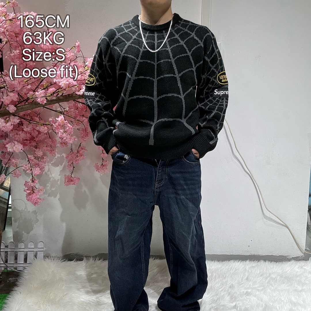 Supreme Spiderman Knit Sweater (Black) - Image 8