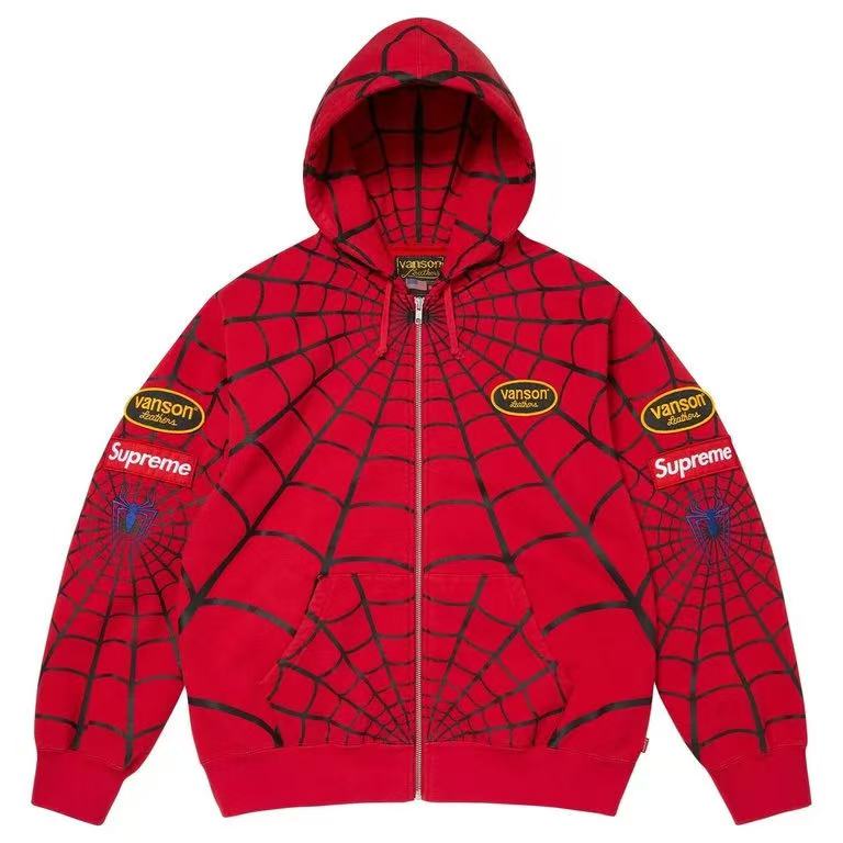 Sp5der Zip Hoodie (Red) - Image 4