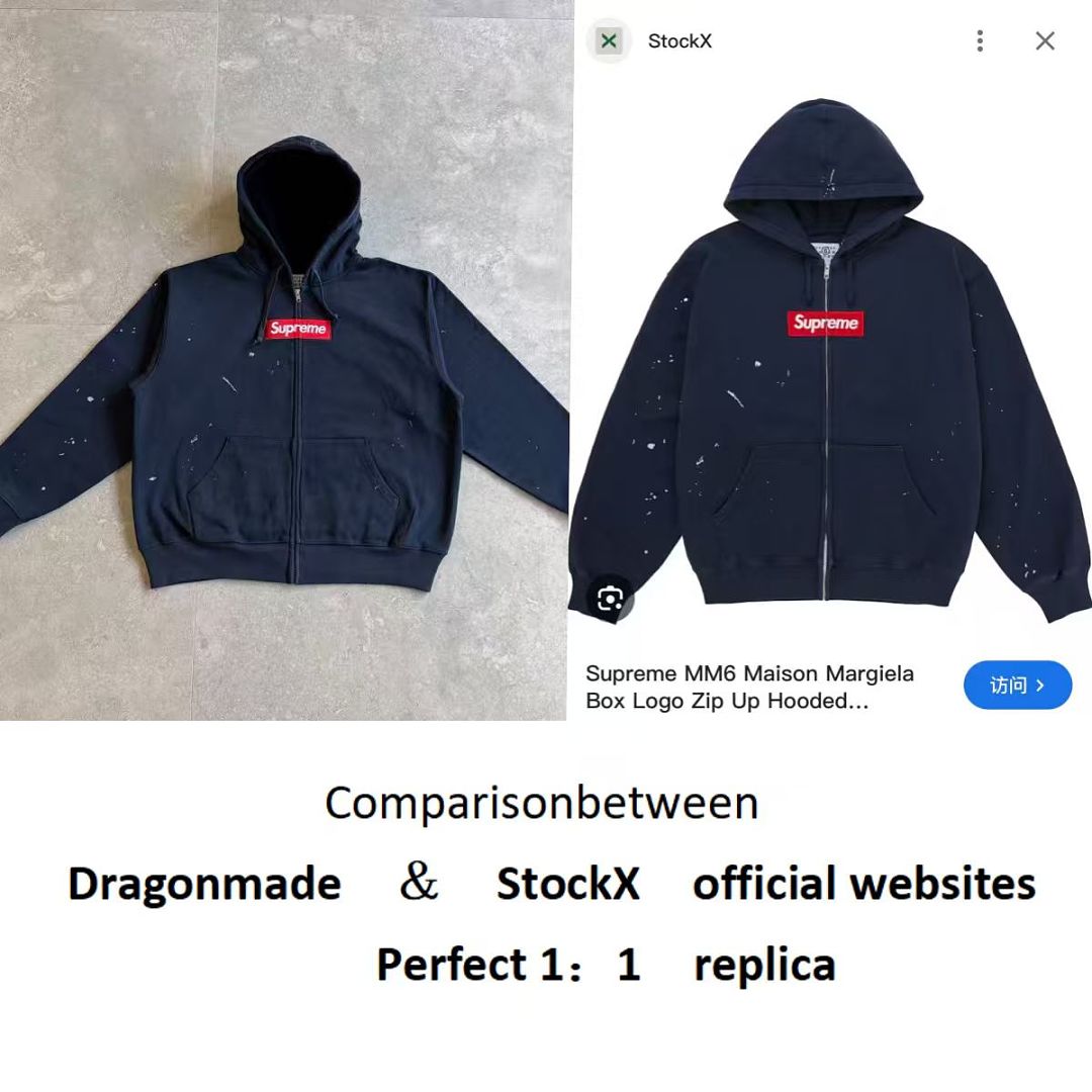 Supreme MM6 ZIP UP HOODIE BEST Baby Blue ! - Image 6
