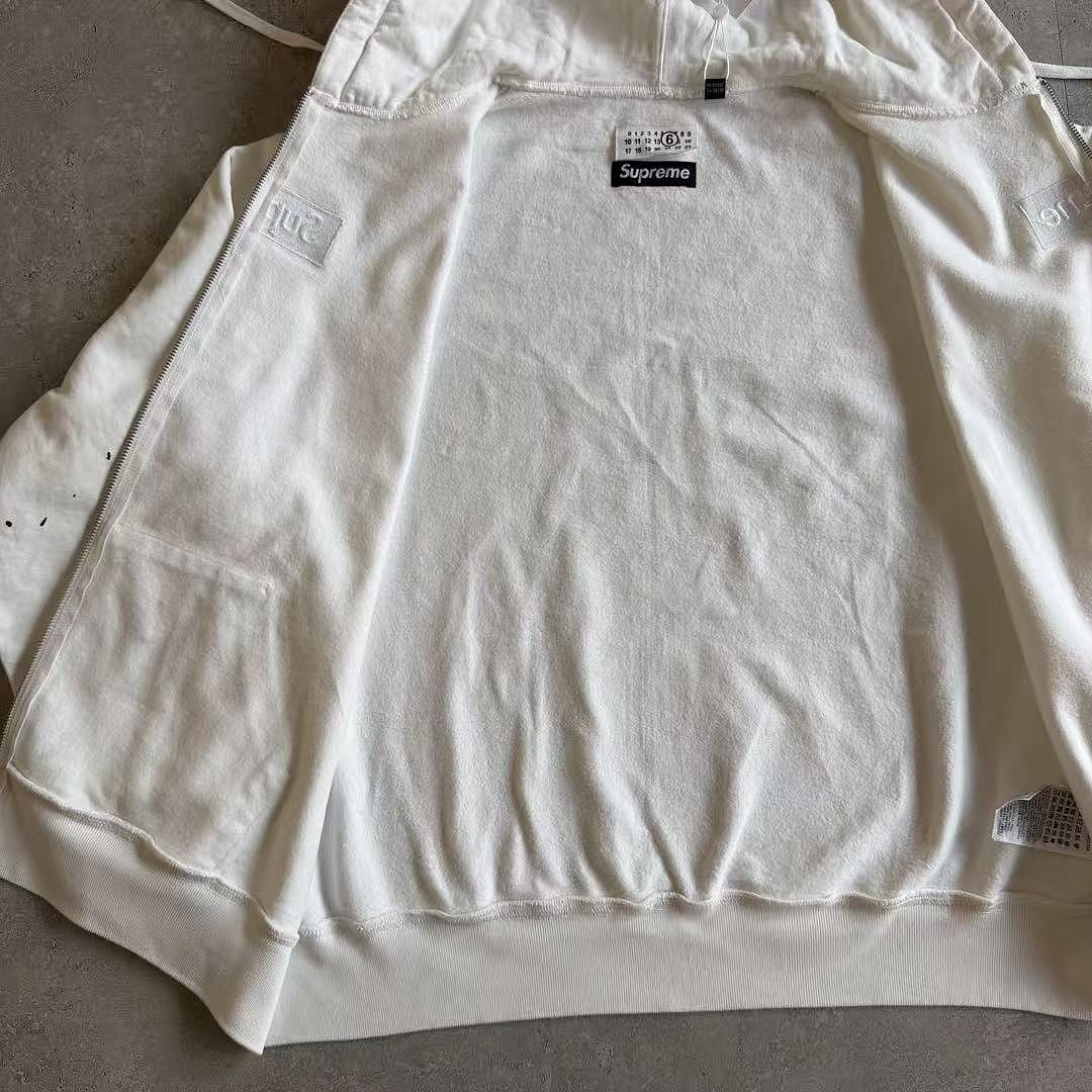 Supreme MM6 ZIP UP HOODIE BEST White ! - Image 14