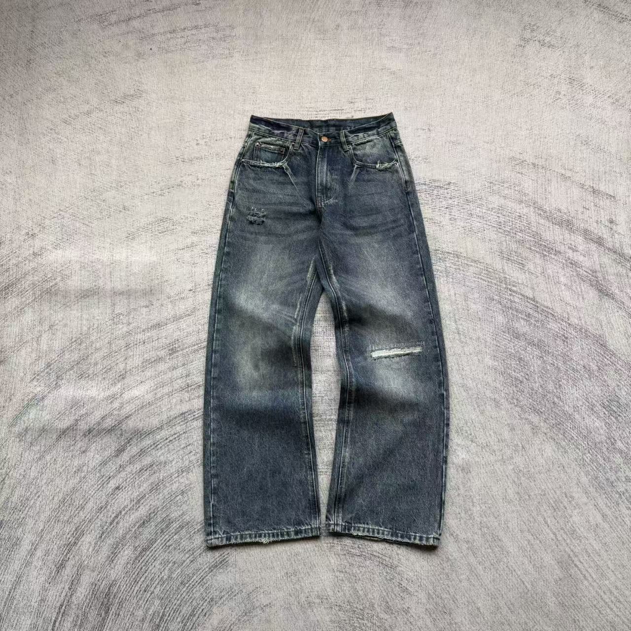 Firemade Fyredwrld Vintage Distressed Jeans | (Washed Blue) - Image 17