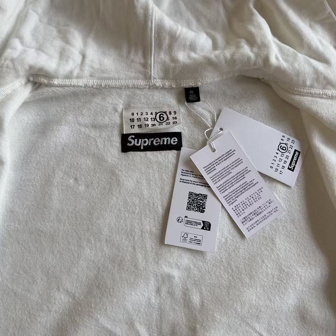 Supreme MM6 ZIP UP HOODIE BEST White ! - Image 16