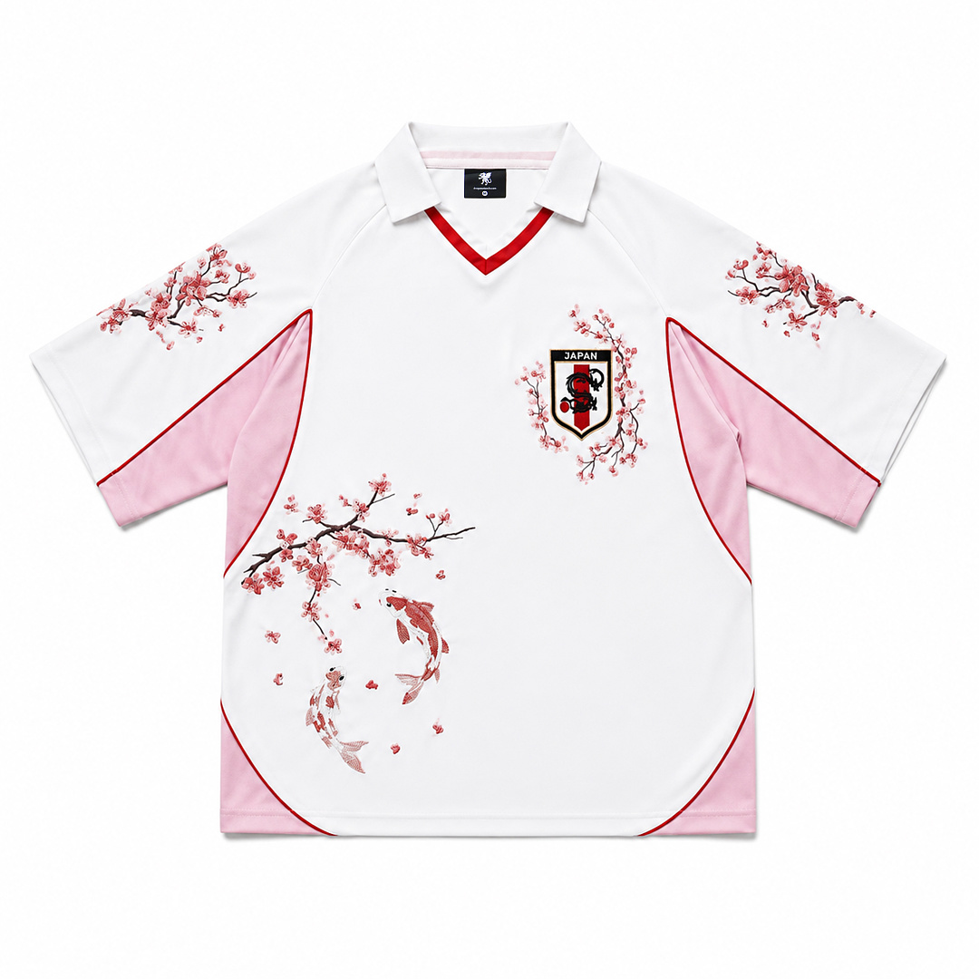 Unbranded "Hanami" Heavy Embroidery Satin Jersey