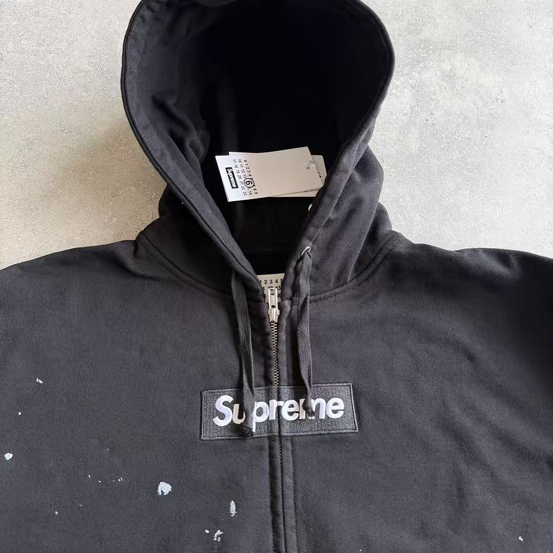 Supreme MM6 ZIP UP HOODIE BEST Black ! - Image 10