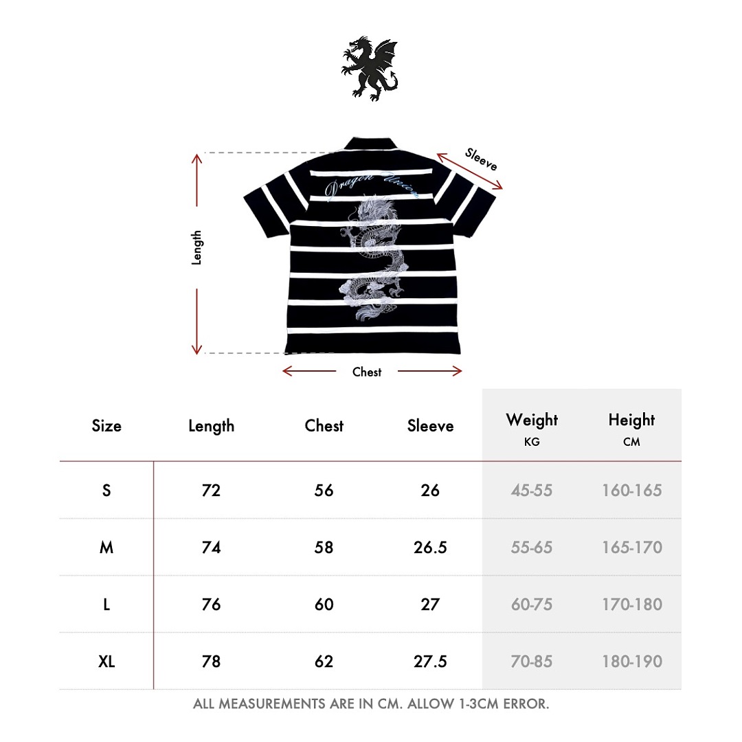 Dragon Union Striped Dragon Embroidery Polo - Image 2