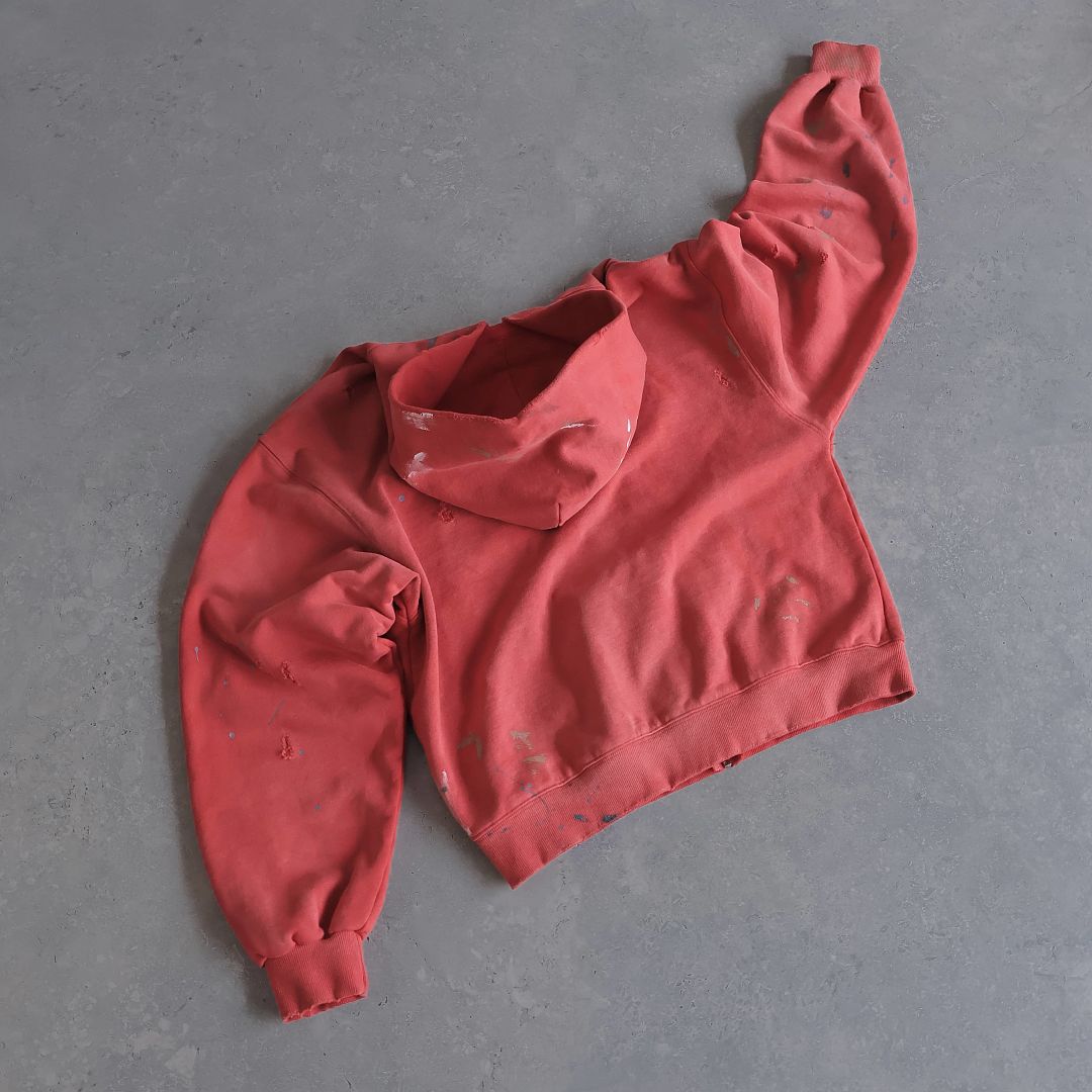 SOLVA "Atelier Destroy" Hand-Drawing Washed Zip Hoodie - Image 15