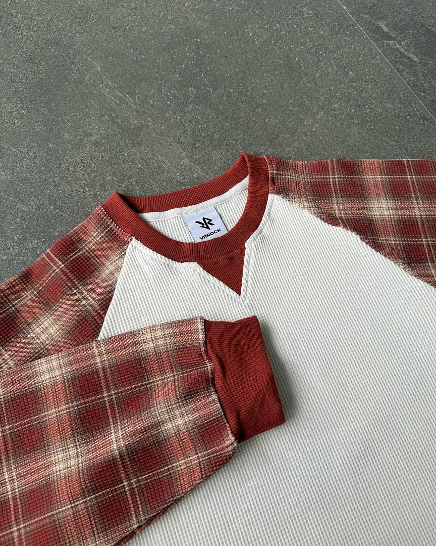 VRROCK VRK WAFFLE LONG SLEEVES (Wine) - Image 8