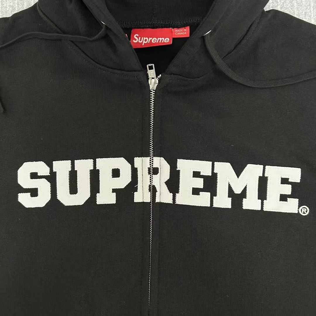 Supreme Collegiate Appliqué Zip Up Hooded Sweatshirt - Image 7