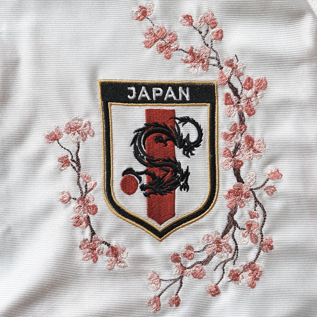 Unbranded "Hanami" Heavy Embroidery Satin Jersey - Image 7