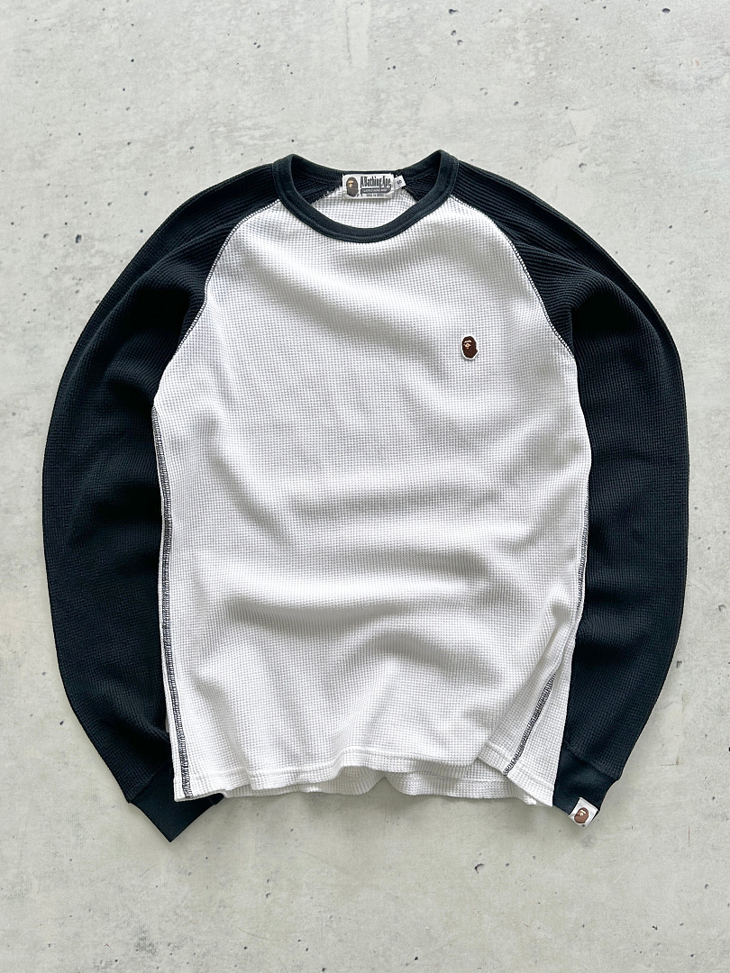 Bape Heavyweight Waffle Long Sleeve T Shirt