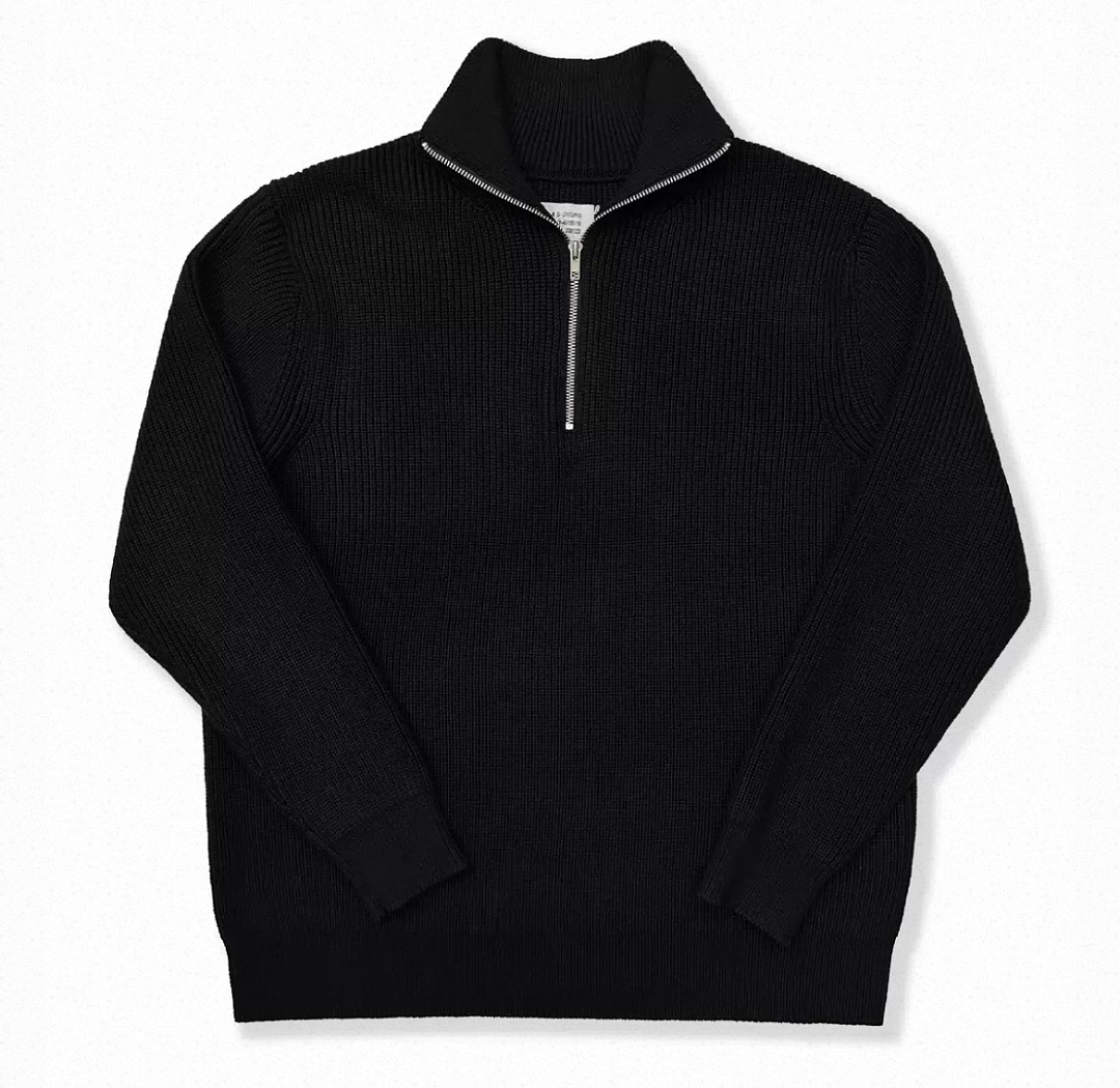 Maison Margiela Martin Margiela Black Wool Trucker Zip Sweater - Image 16