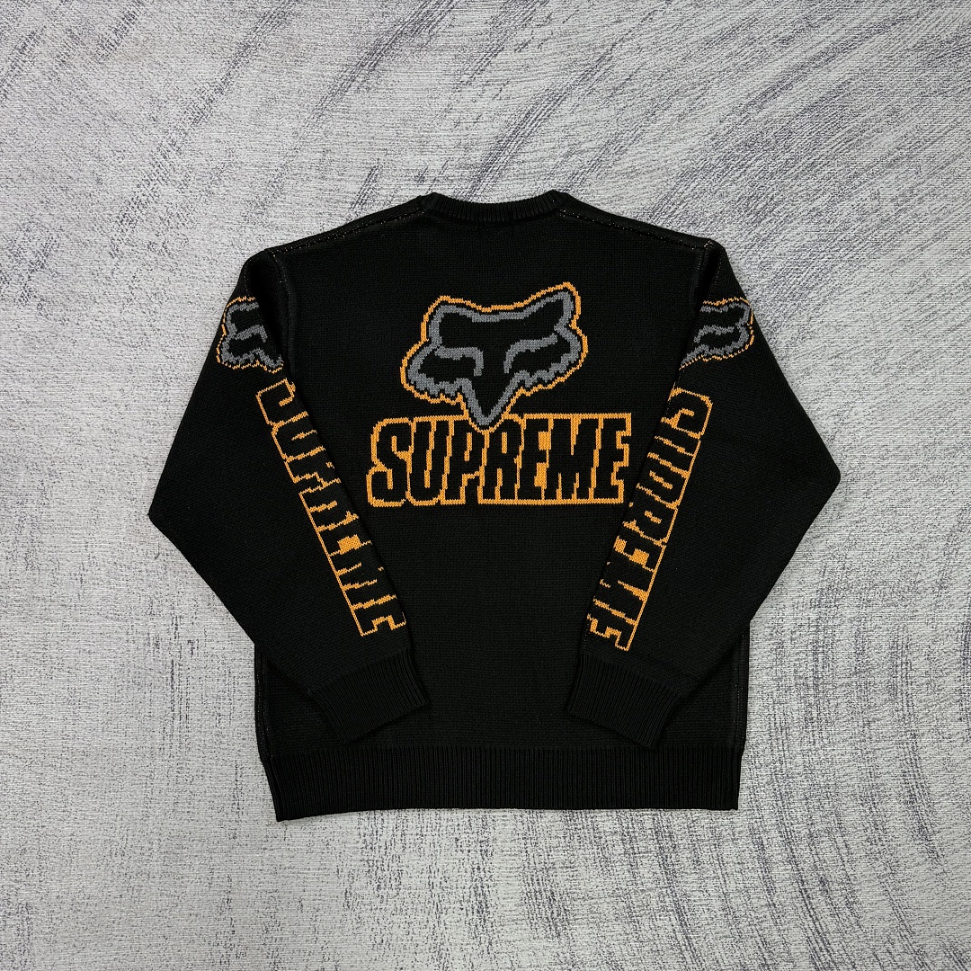 Supreme × Fox Racing FW25 WEEK9 Sweater (Black) - Image 5