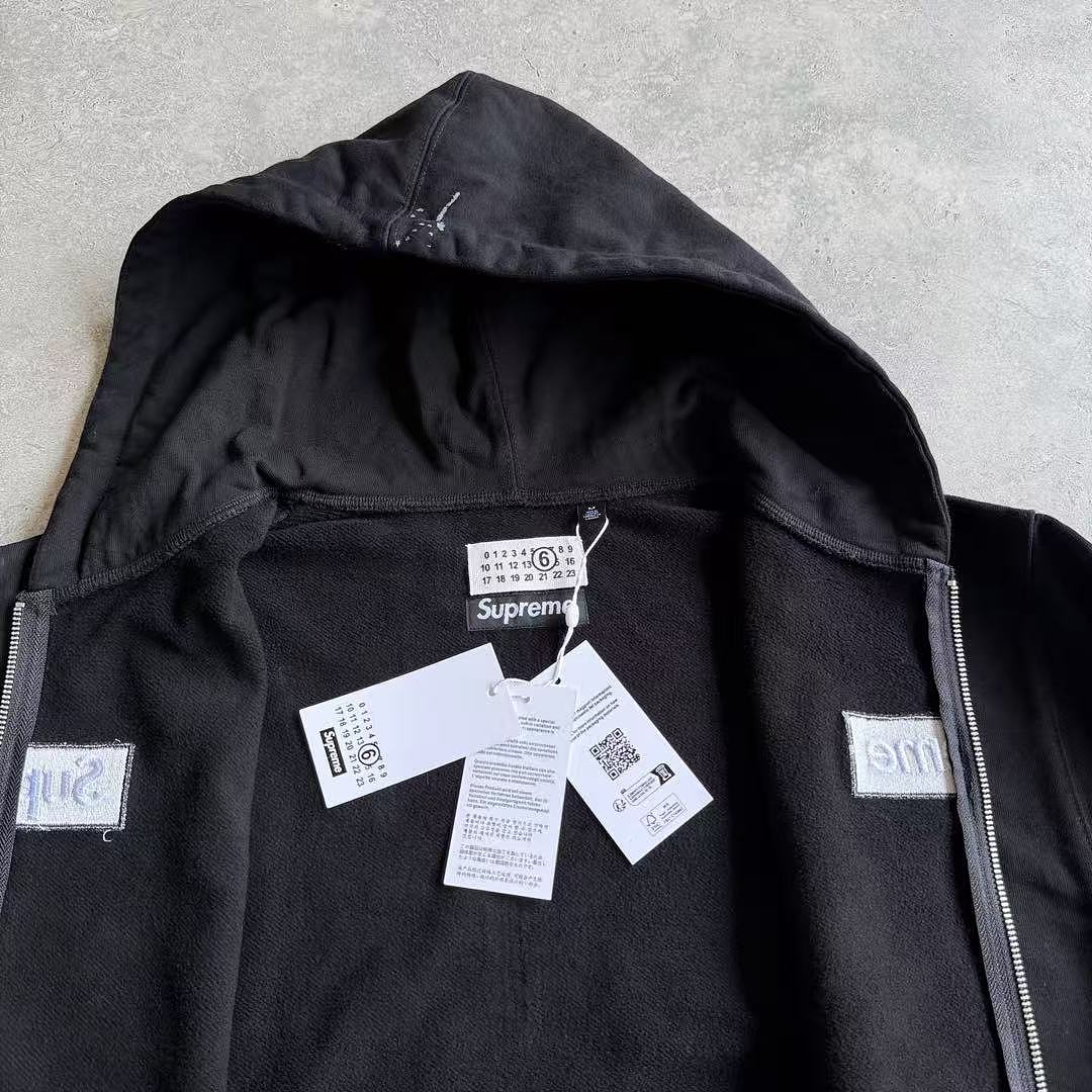 Supreme MM6 ZIP UP HOODIE BEST Black ! - Image 15