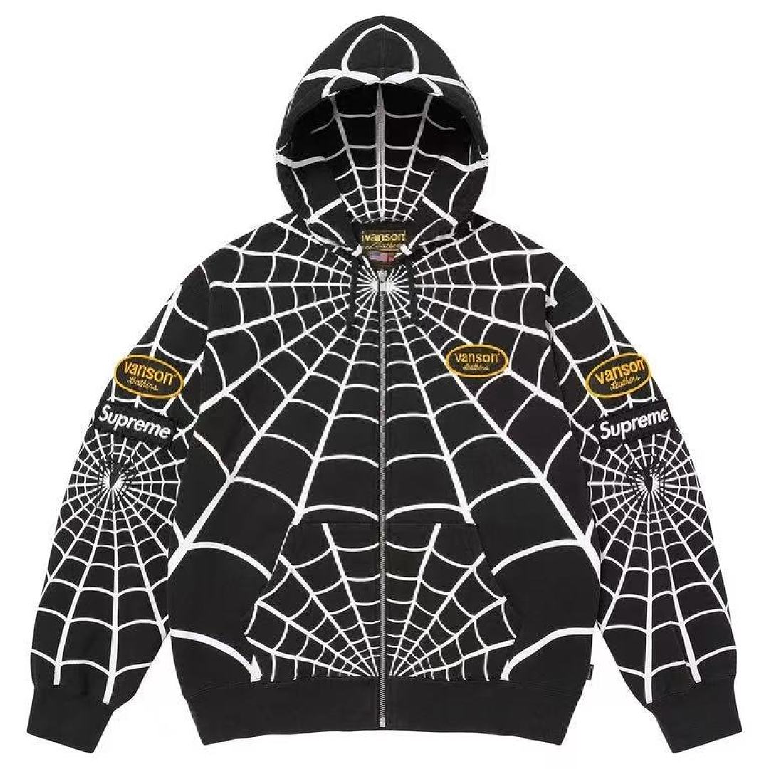 Sp5der Zip Hoodie (Black) - Image 6