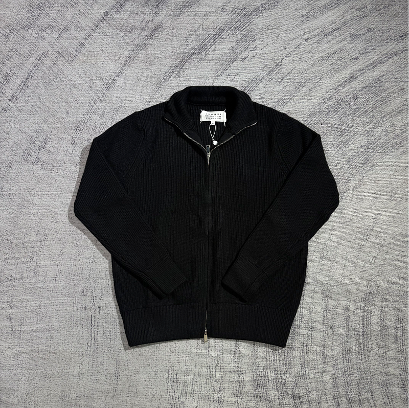 Maison Margiela Martin Margiela Black Wool Trucker Zip Sweater