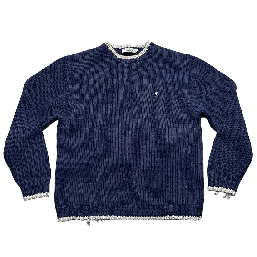 Saint Laurent YSL Vintage Knit (Navy Blue)