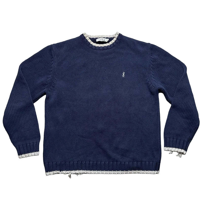 Saint Laurent YSL Vintage Knit (Navy Blue)