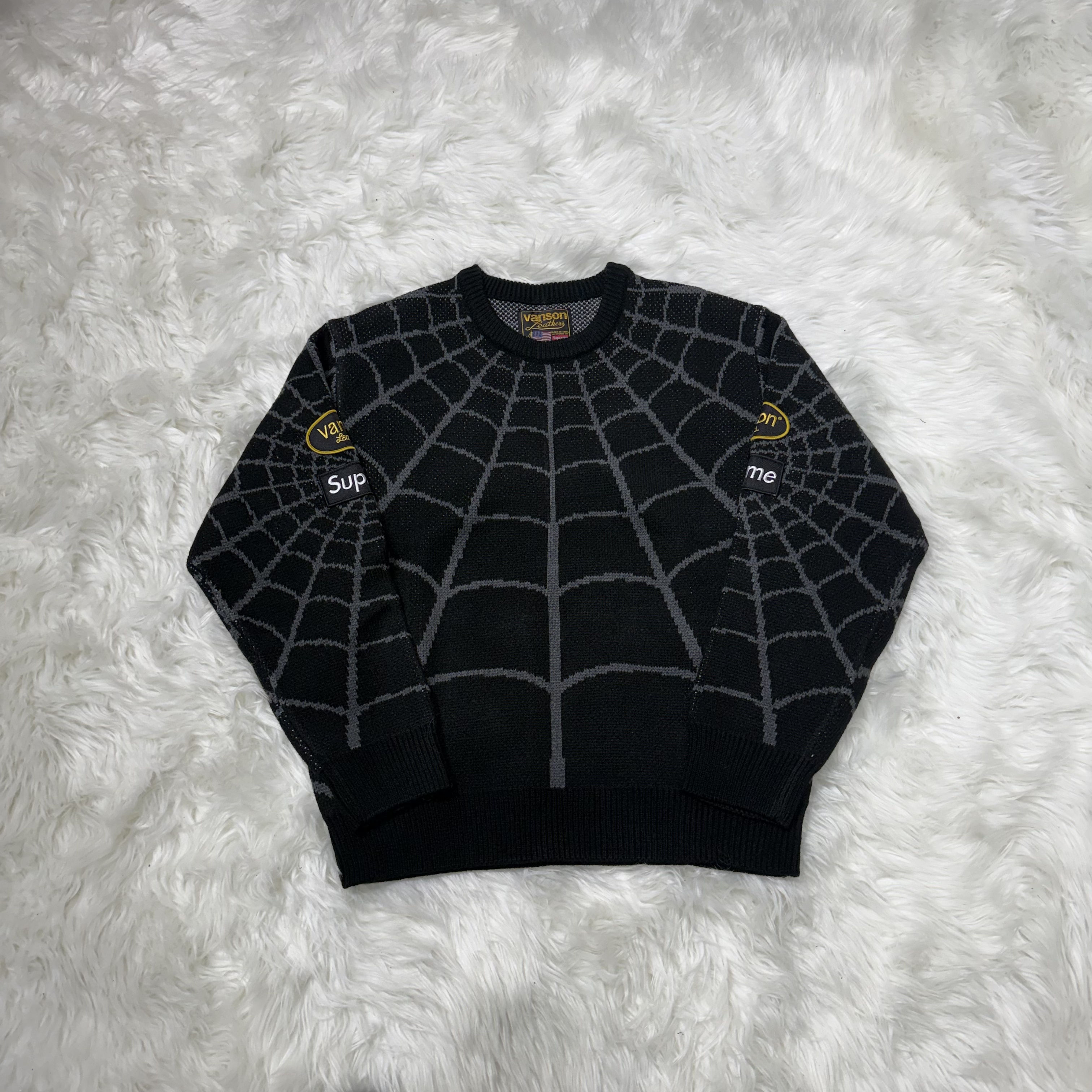 Supreme Spiderman Knit Sweater (Black) - Image 22