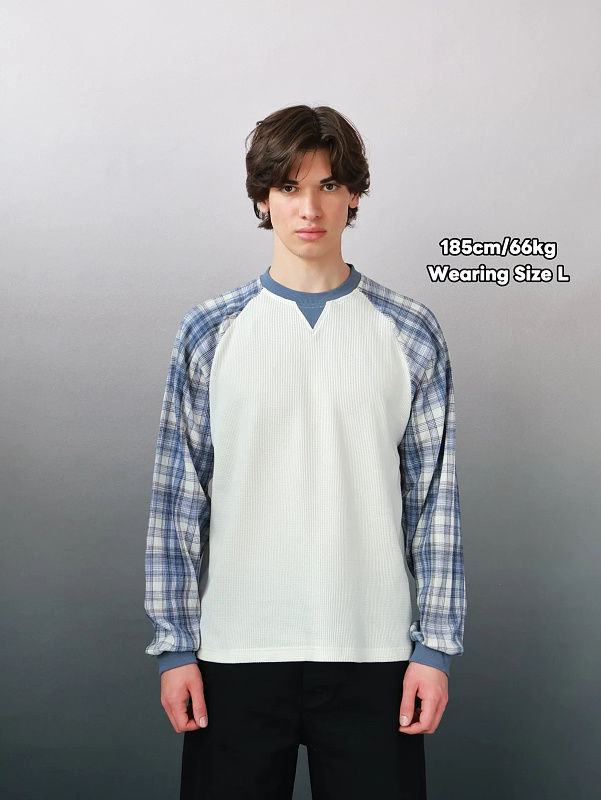 VRK WAFFLE LONG-SLEEVE (Light Blue)