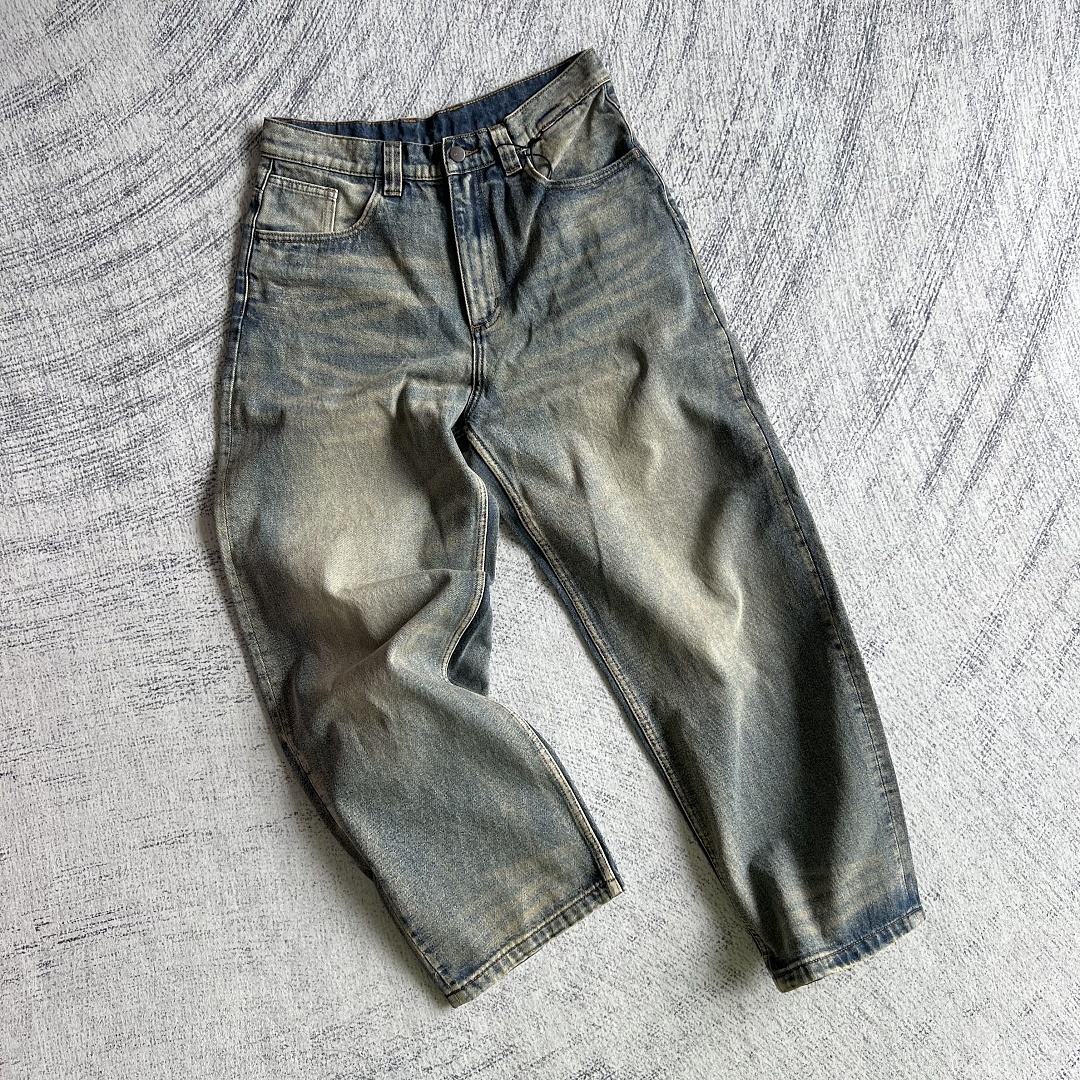 Carhartt Distressed Vintage Washed Blue Jeans - Image 3