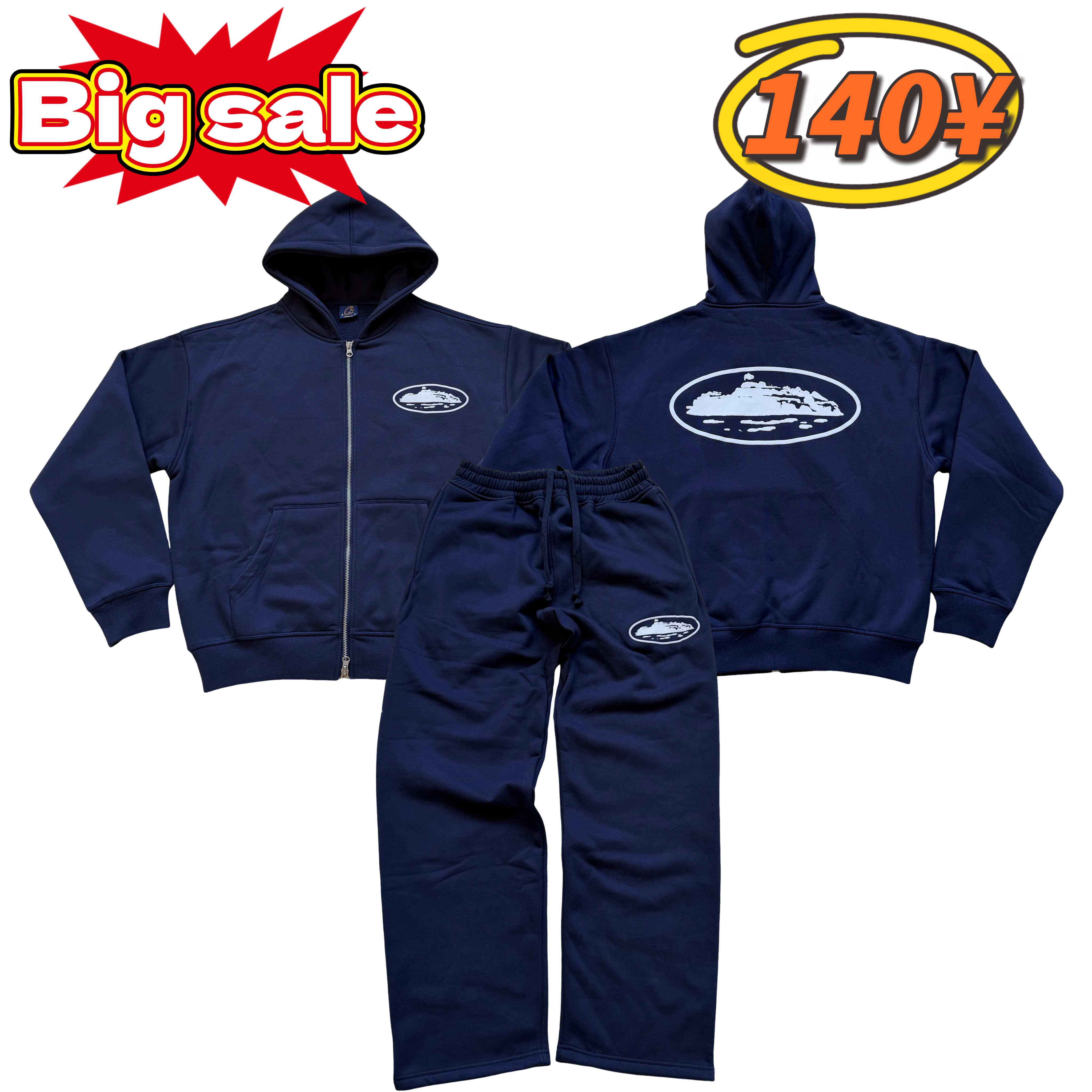 Corteiz logo tracksuit Navy color - Image 21