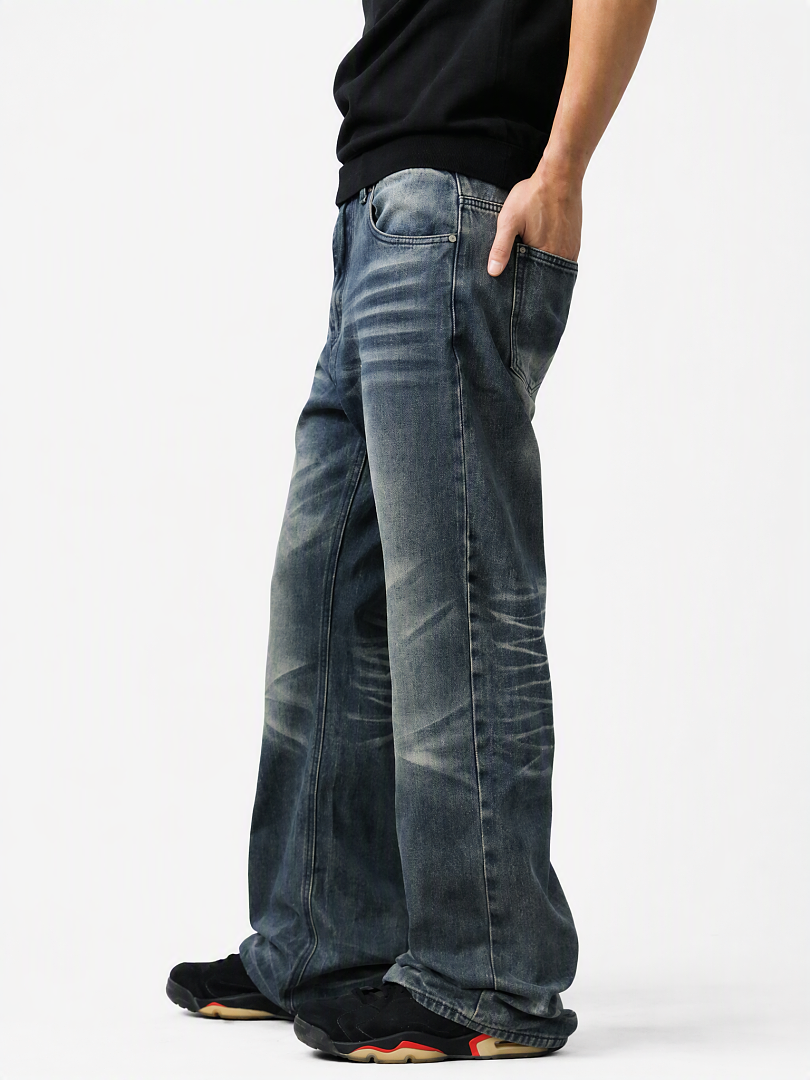 SOLVA "Tide Mark" Slim Bootcut Blue Denim Jeans - Image 5