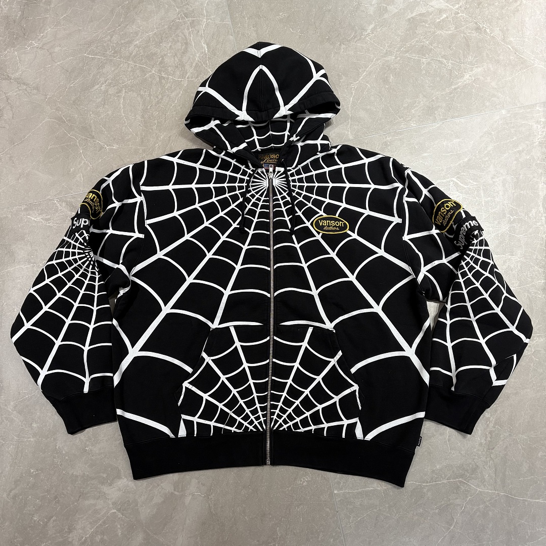 Sp5der Zip Hoodie (Black) - Image 3