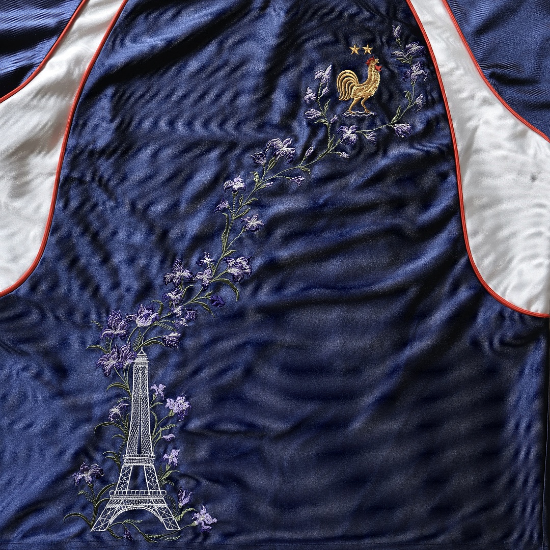 Unbranded "Night Garden" Heavy Embroidery Satin Jersey - Image 8