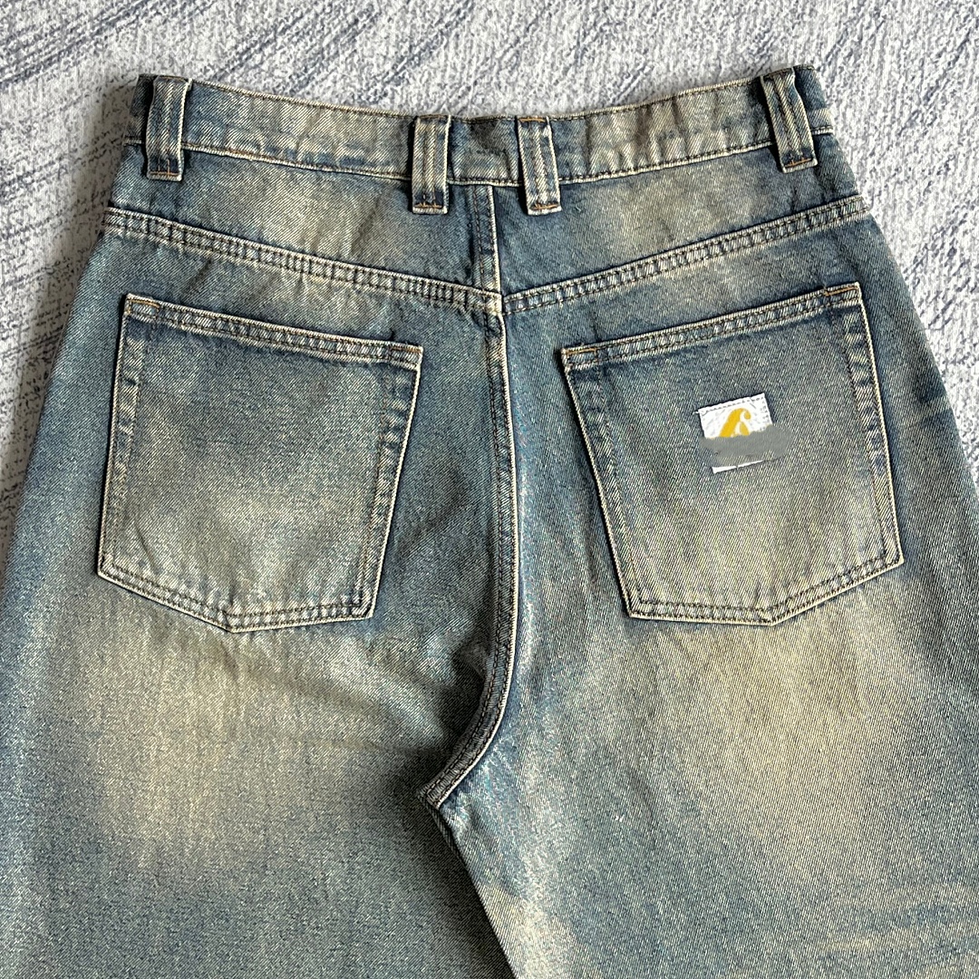 Carhartt Distressed Vintage Washed Blue Jeans - Image 8