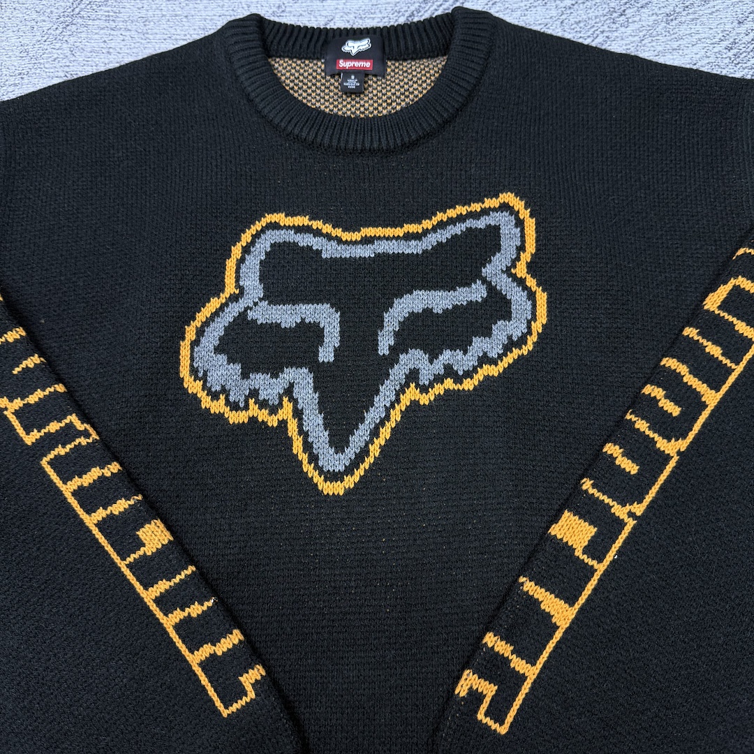 Supreme × Fox Racing FW25 WEEK9 Sweater (Black) - Image 13