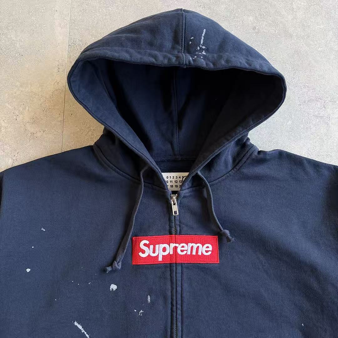 Supreme MM6 ZIP UP HOODIE BEST Baby Blue ! - Image 12