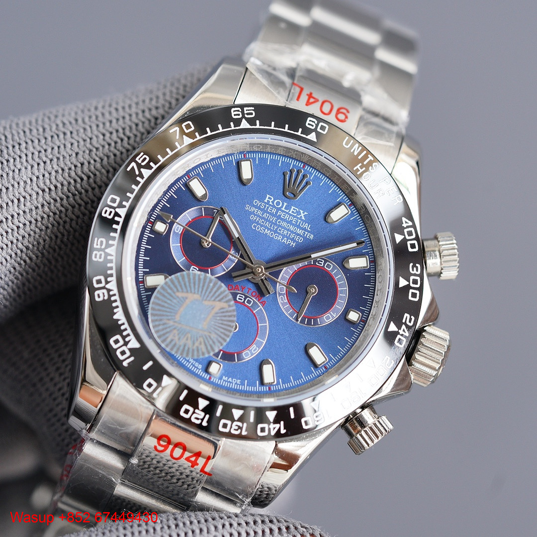 On Running Rolex Cosmograph Daytona 116509 White Gold Blue Dial Black Bezel - Image 8