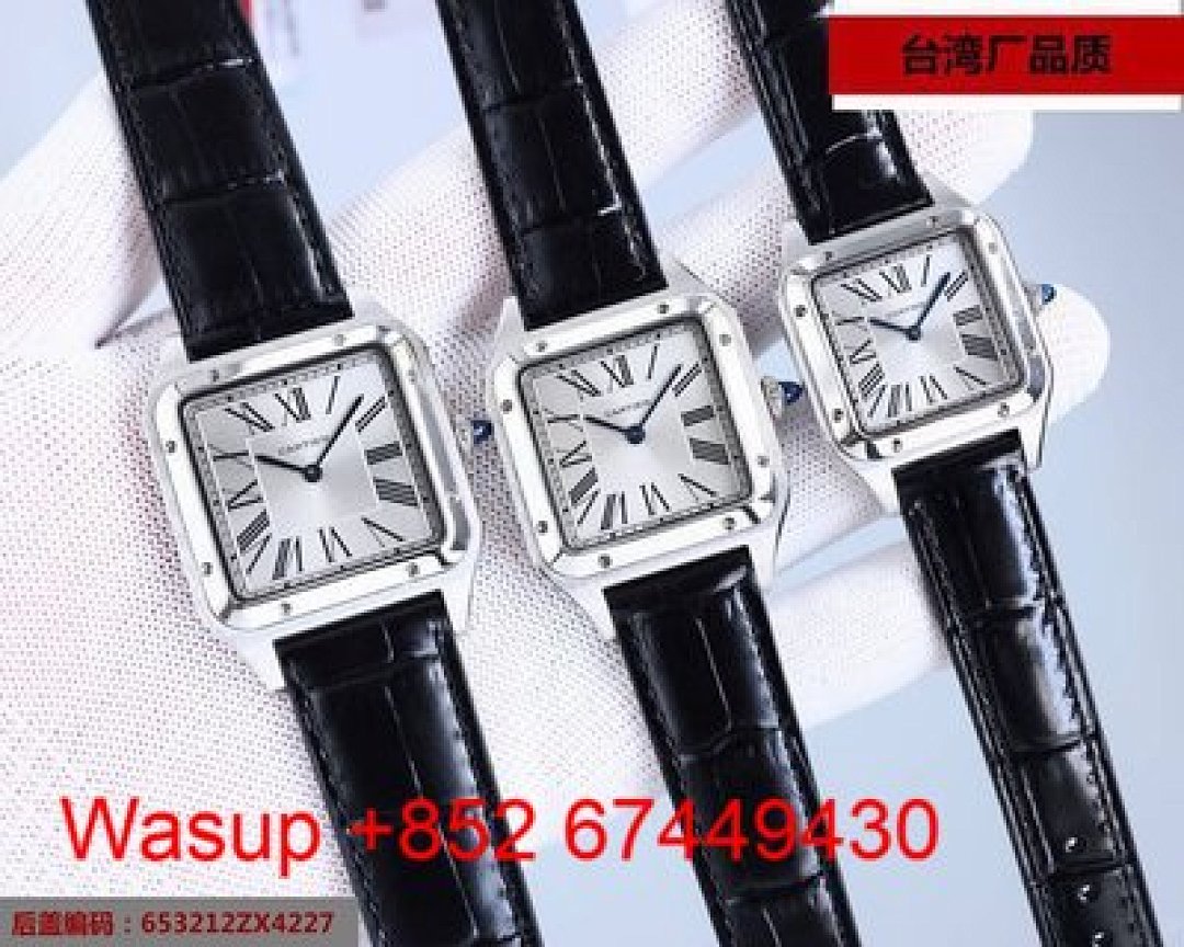 Cartier Dumont WSSA0032 Stainless Steel White Dial Black Band, photo 1