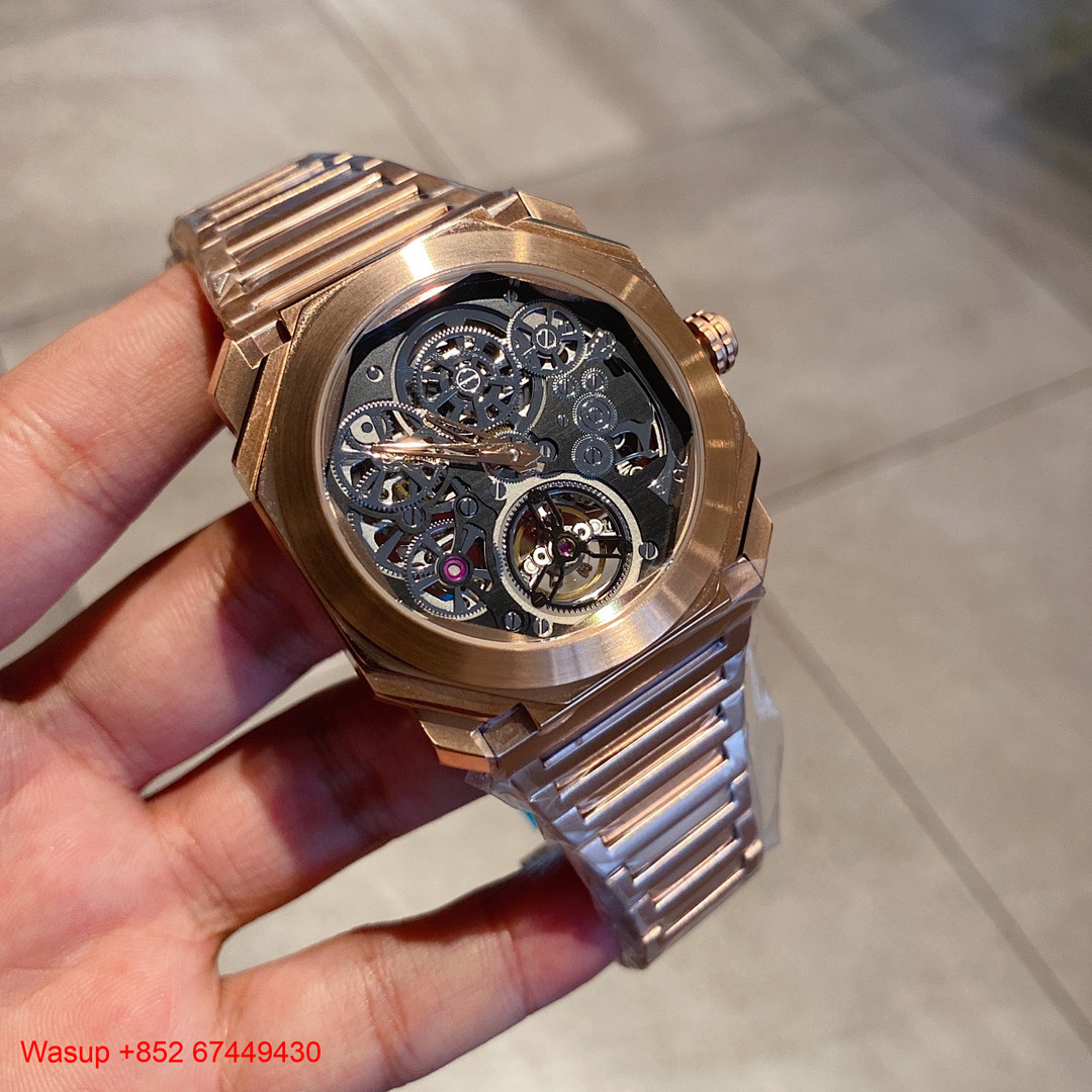 Other BVLGARI OCTO Finissimo Skeleton Rose Gold Case Black Dial - Image 5