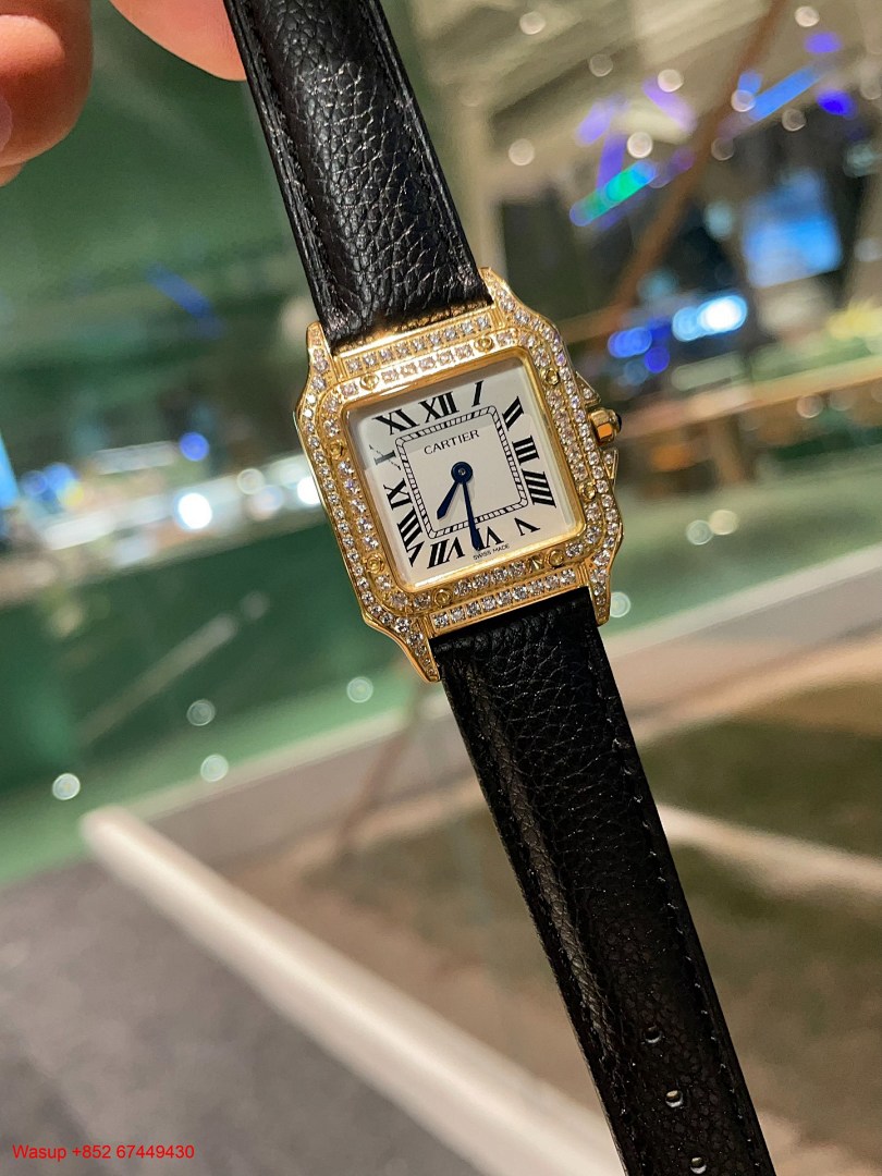 Other Panthere De Cartier WGPN0009 Yellow Gold Black Band With Diamond