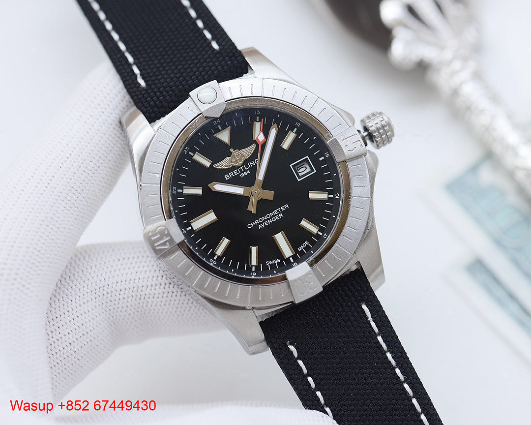 Other Breitling Avenger Blackbird Silver Case Black Dial