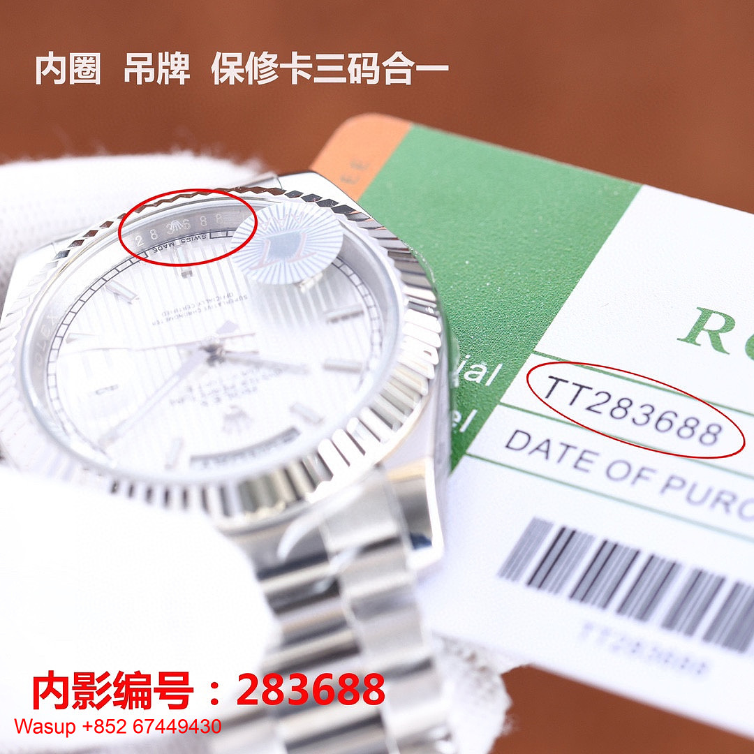 Other Rolex Day Date Silver Case White Dial - Image 7