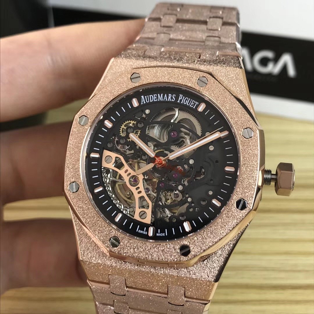 Other Audemars Piguet Royal Oak Frosted 15407 Skeleton Rose Gold Dial - Image 2