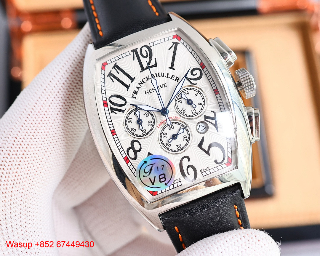 Other Frank Muller CASABLANCA Chrono White Dial Black Band