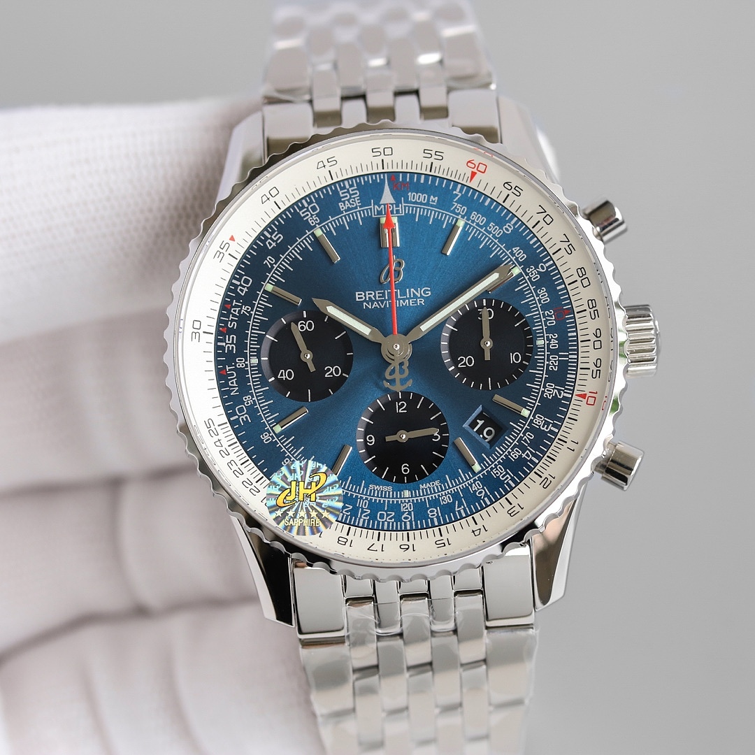 Other Breitling Navitimer Chronograph AB0127211C1P1 Blue Dial Steel Band - Image 3