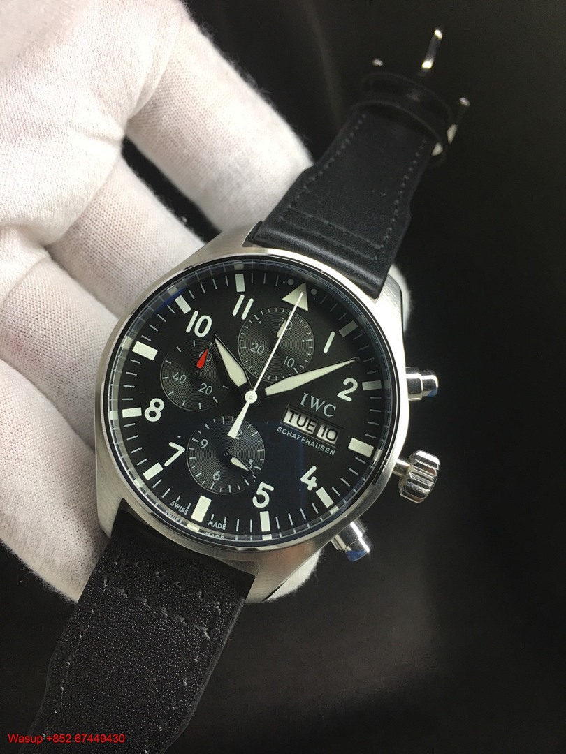 Other IWC Pilot Watch Chronograph IW378003 Black Dial - Image 5
