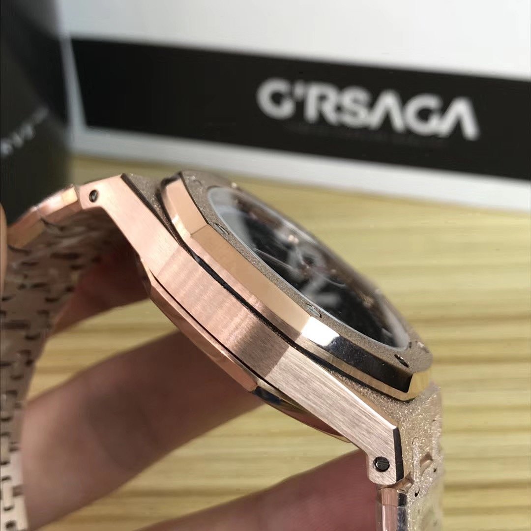 Other Audemars Piguet Royal Oak Frosted 15407 Skeleton Rose Gold Dial - Image 8