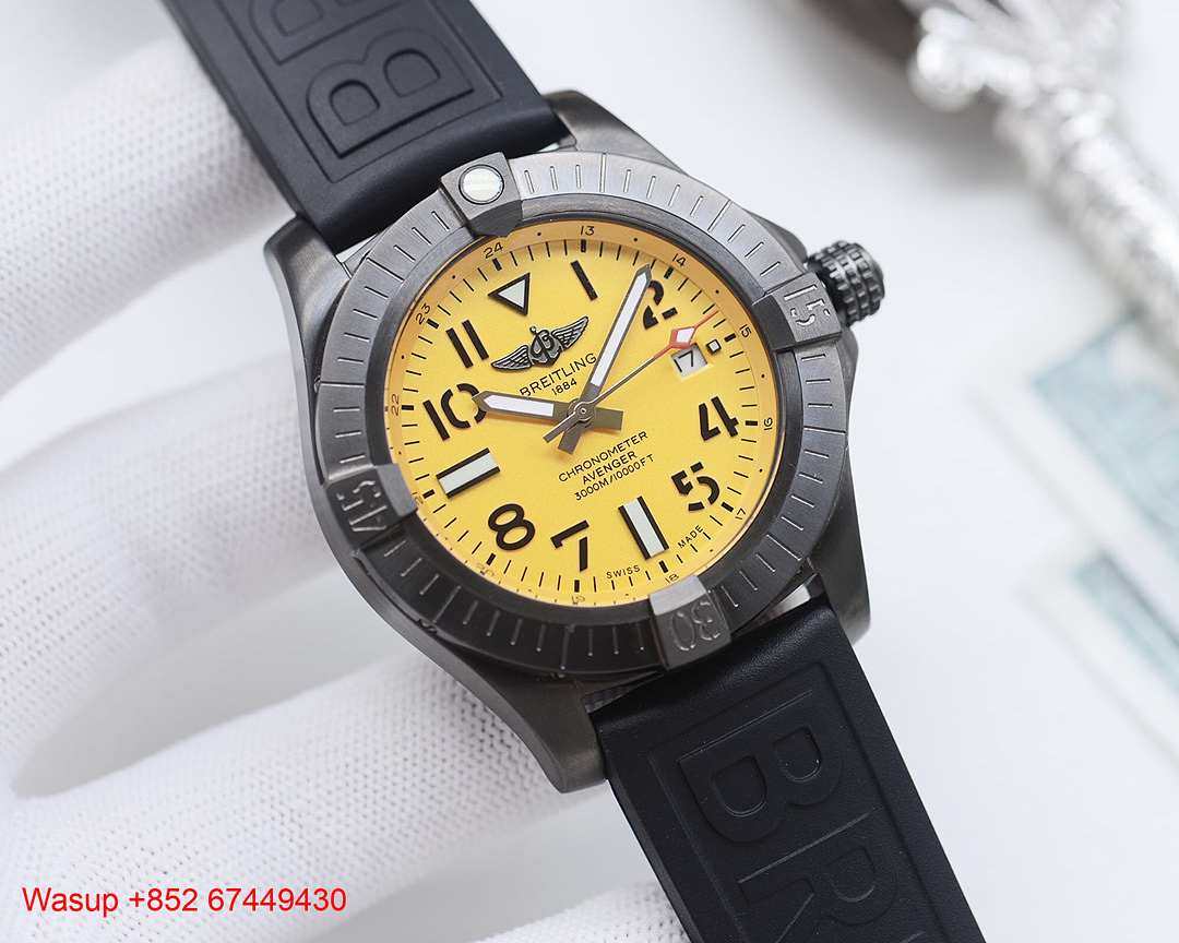 Other Breitling Avenger II Seawolf Black Case Yellow Dial, photo 1