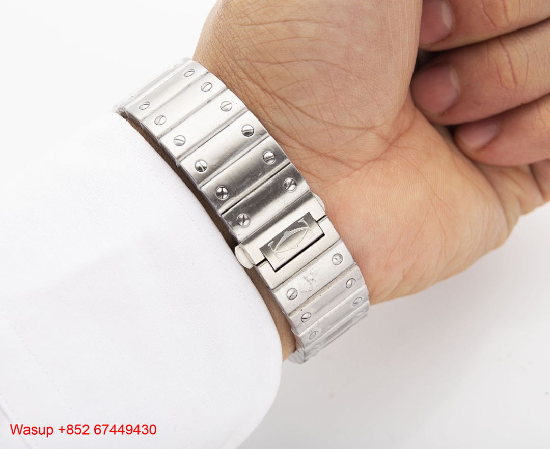 Other Cartier Santos De CRWSSA0018 Stainless Steel White Dial With Diamond - Image 3