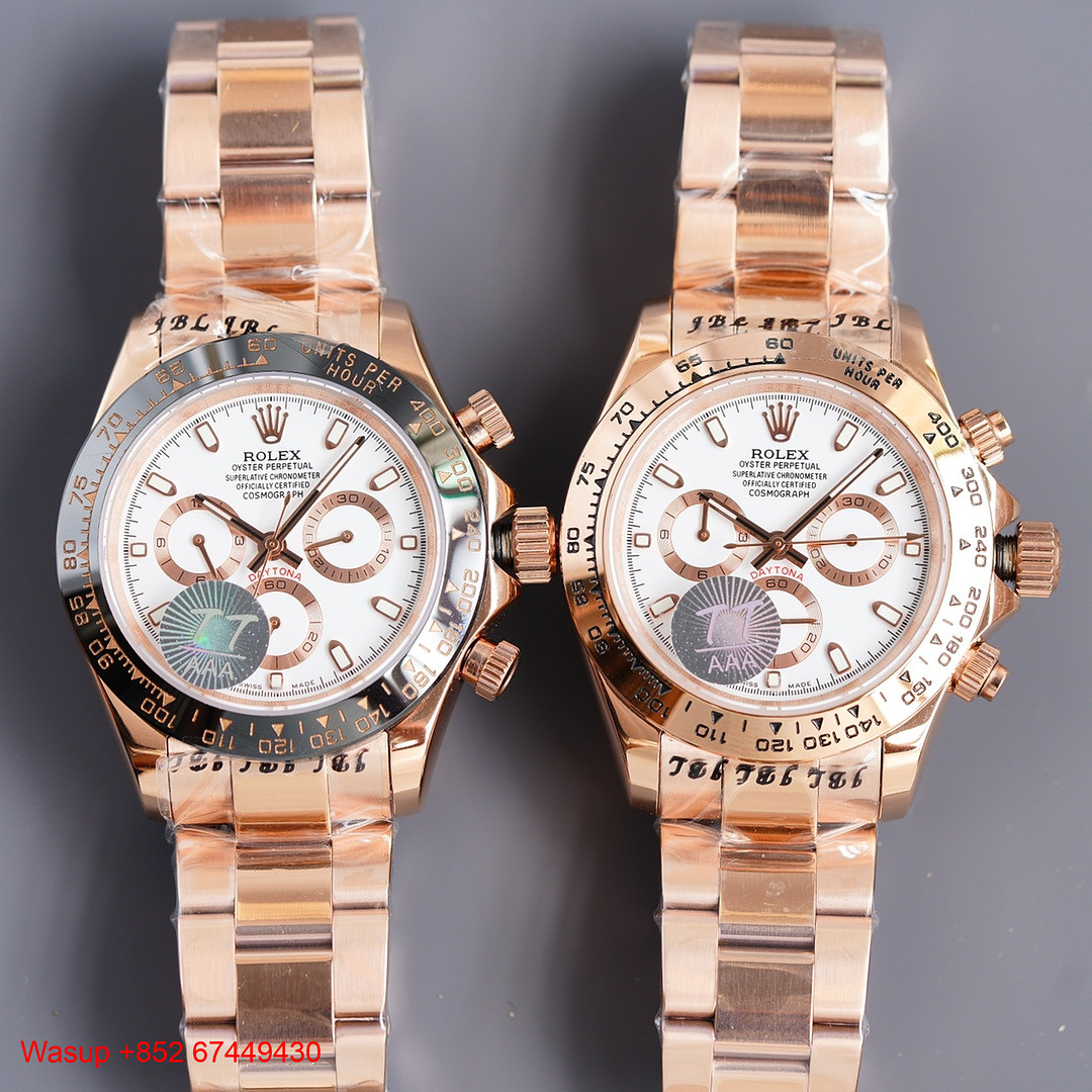 On Running Rolex Cosmograph Daytona Rose Gold White Dial - Image 6