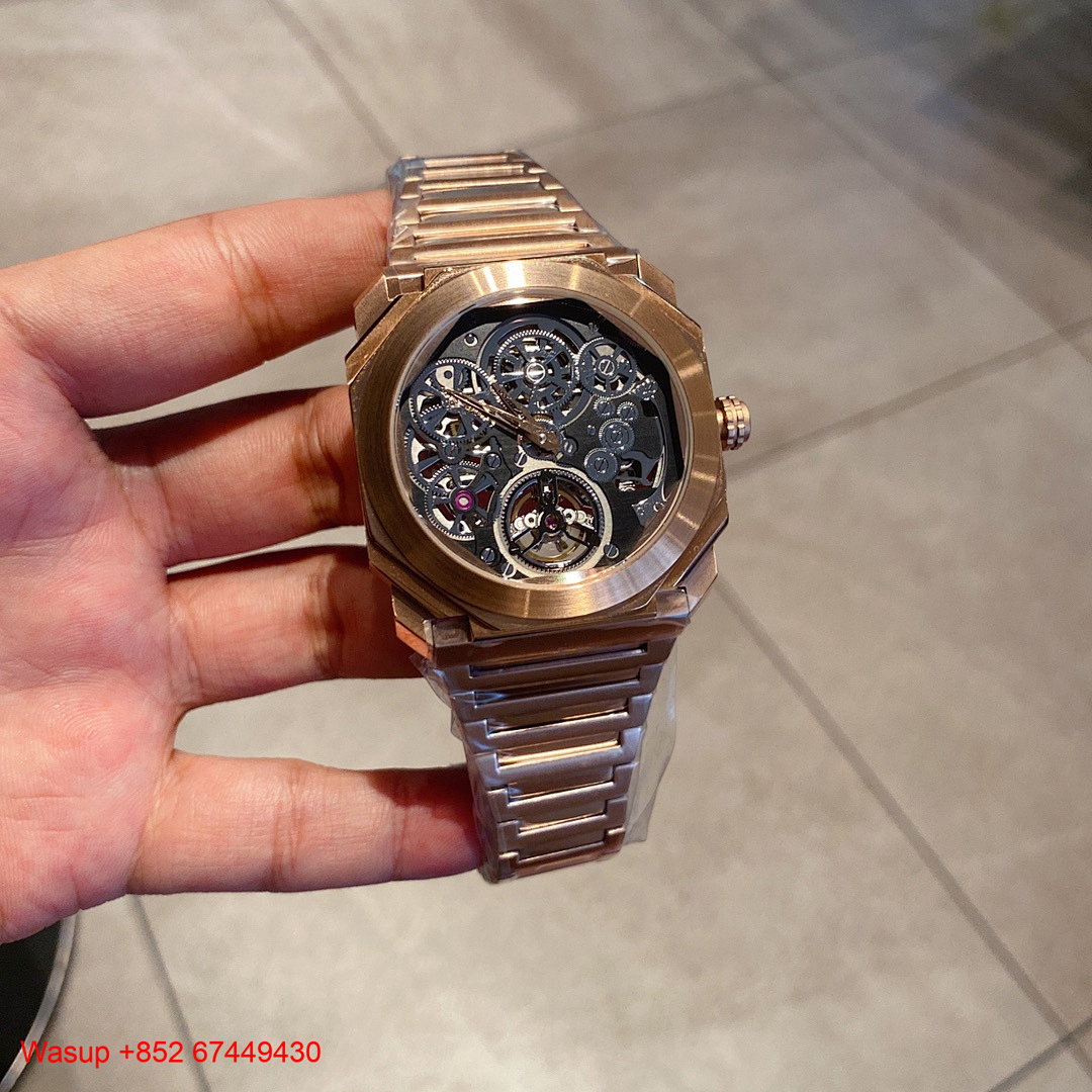 Other BVLGARI OCTO Finissimo Skeleton Rose Gold Case Black Dial - Image 3