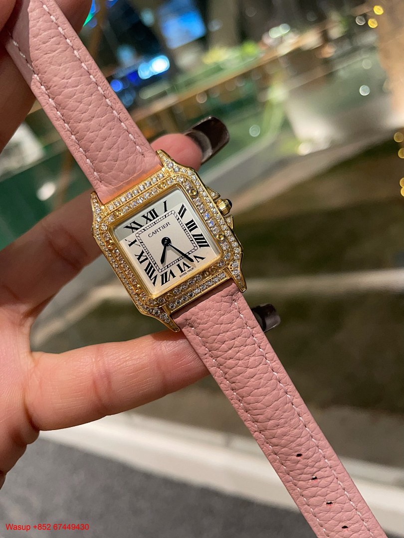 Other Panthere De Cartier WGPN0009 Yellow Gold Pink Band With Diamond - Image 3