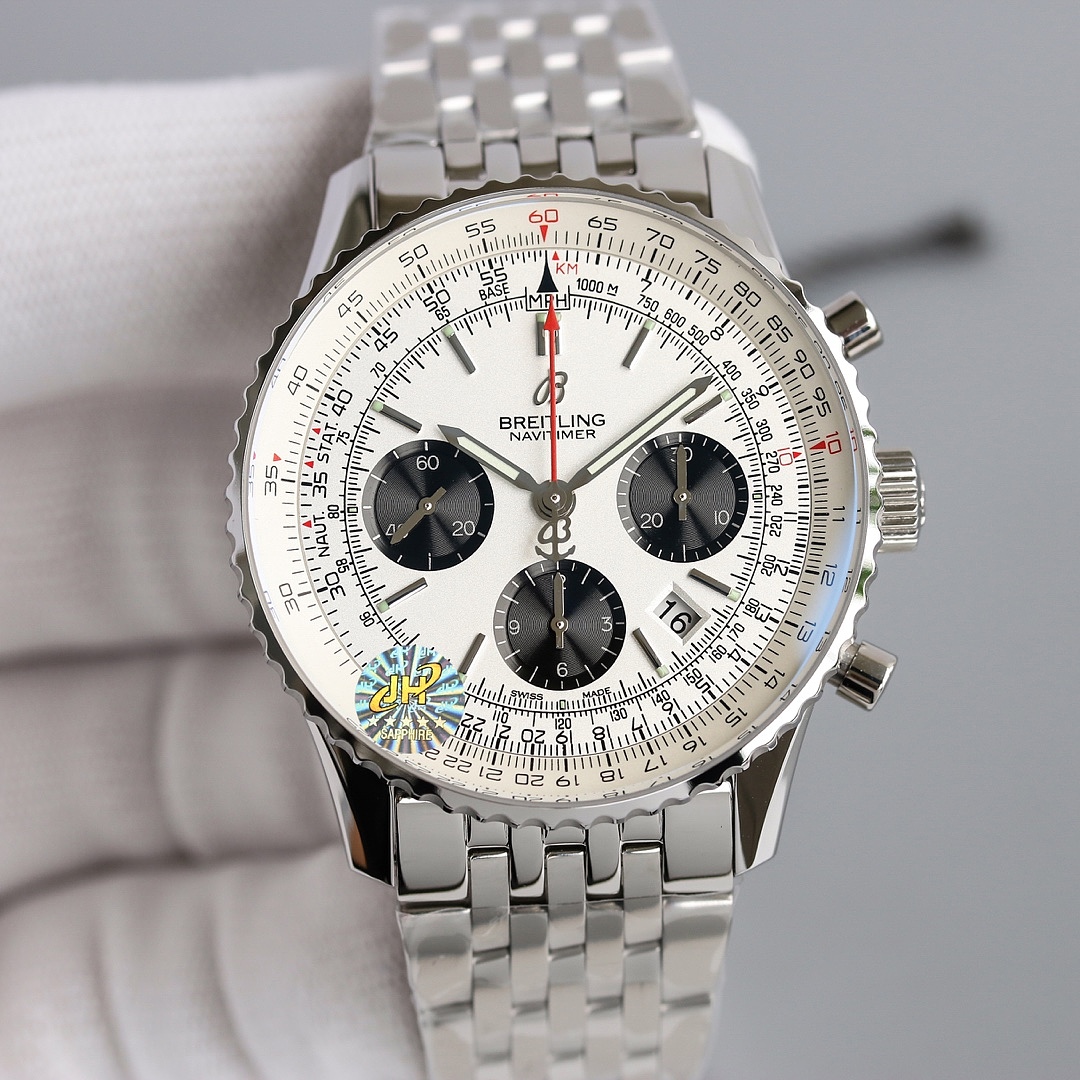 Other Breitling Navitimer Chronograph AB0121211G1A1 White Dial Steel Band, photo 1
